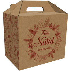Pack de 10 - Cabaz de Natal Castanho 35x23x29cm